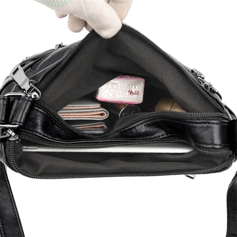 Bolsa de Couro de Ombro - Luxo  DawnJoanHD